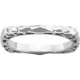 thumbnail image 1 of Sterling Silver Polished Rhodium-plate Square Ring, 1 of 7
