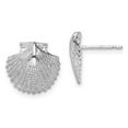 thumbnail image 1 of Sterling Silver Polished Scallop Shell Post Earrings, 1 of 1