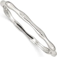 thumbnail image 1 of Sterling Silver Polished Slip-On Bangle Made In India qb1230, 1 of 5