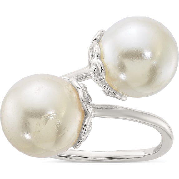 Sterling Silver Polished Synthetic Pearl Ringsize 6 (Width 1.6) - Jbsp