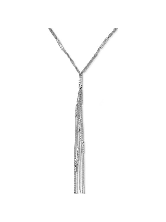 Sterling Silver Polished & Textured Fancy Necklace