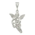 thumbnail image 1 of Sterling Silver Polished & Textured Flying Angel w/Heart Pendant QC8408, 1 of 4