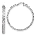 thumbnail image 1 of Sterling Silver Polished & Textured Hoop Earrings Sterling Silver Earrings, 1 of 2