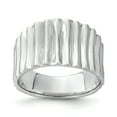 thumbnail image 1 of Sterling Silver Rhodium-plated Polished Ridged Ring QR6073, 1 of 2
