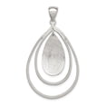 thumbnail image 1 of Sterling Silver Polished & Textured Teardrop Pendant, 1 of 4