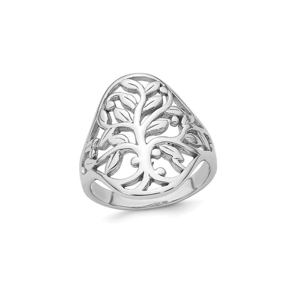 Sterling Silver Polished Tree Ring