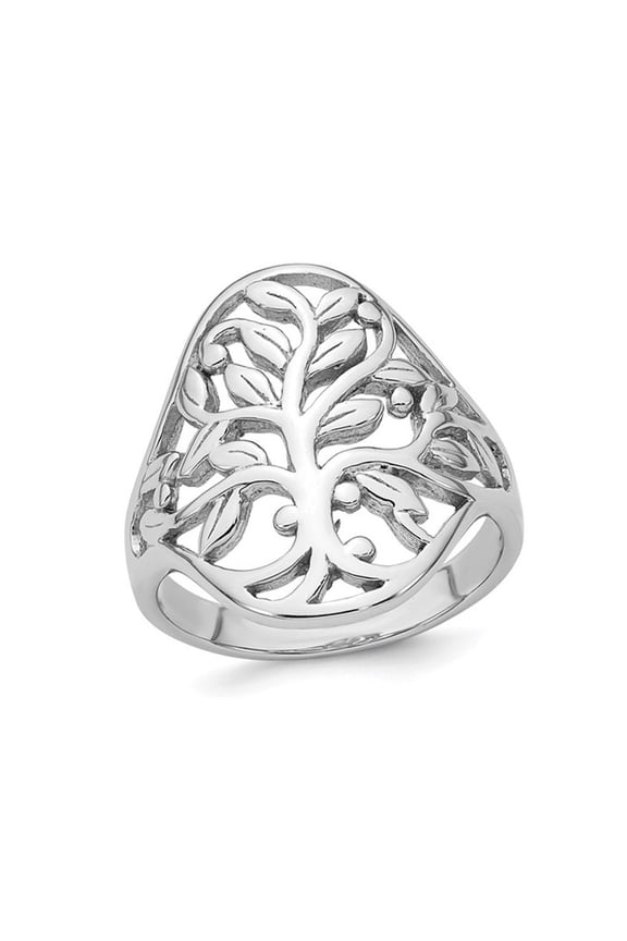 Sterling Silver Polished Tree Ring