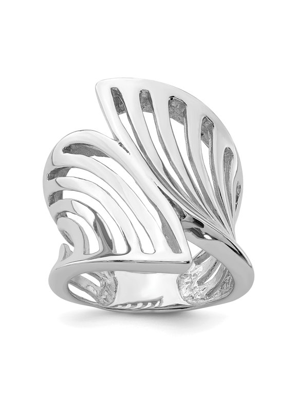 Sterling Silver Polished White Ring Size 6