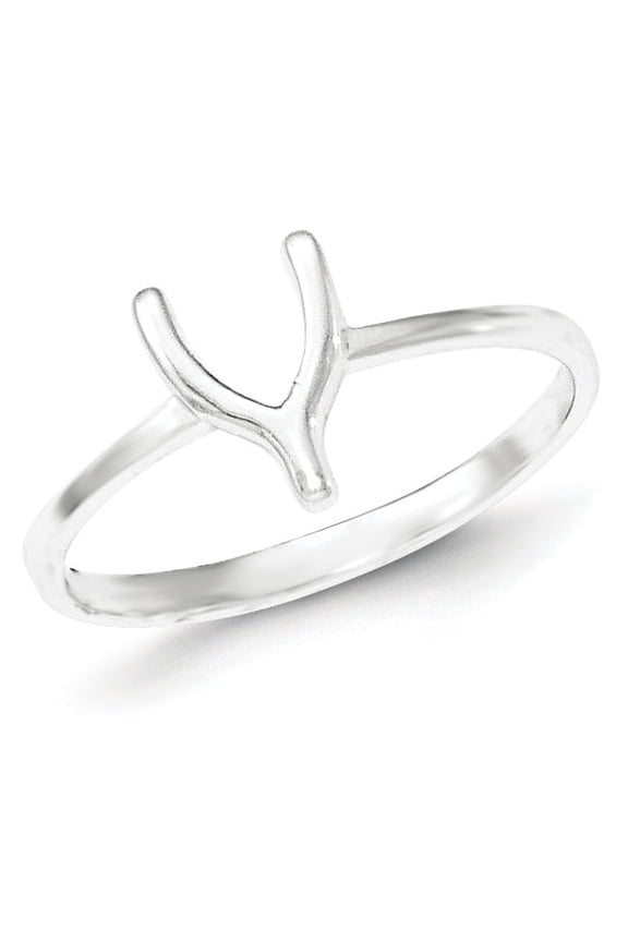 Sterling Silver Polished Wishbone Ring