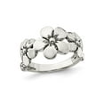 thumbnail image 1 of Gem & Harmony Sterling Silver Polished and Antiqued  Flower Ring for Women, 1 of 5