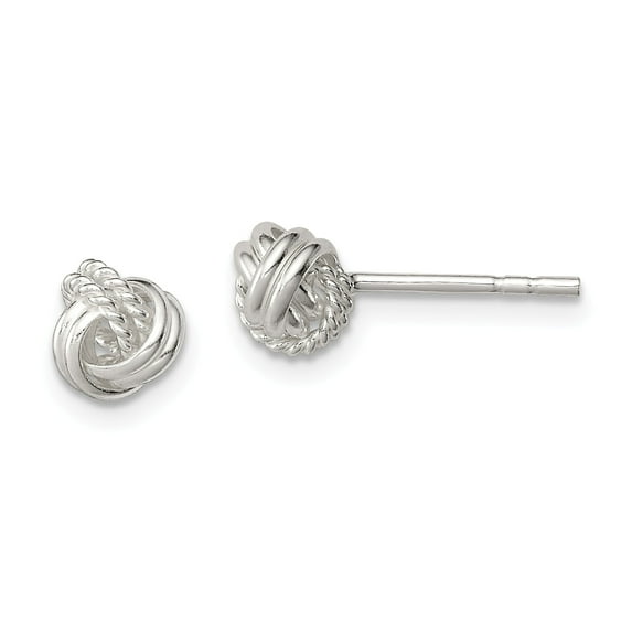 Sterling Silver Polished and Textured Fancy Post Earrings