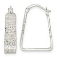 thumbnail image 1 of Sterling Silver Polished and Textured Square Hoop Earrings, 1 of 3