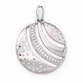 thumbnail image 1 of Sterling Silver Polished and Textured With Cubic Zirconia Pendant, 1 of 2