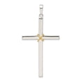 thumbnail image 1 of Sterling Silver Polished w/Rope Hollow Crucifix Pendant Charm, 1 of 4
