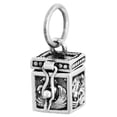 thumbnail image 1 of Sterling Silver Prayer Box Pendant Swans Motif 3/8 inch, 1 of 3