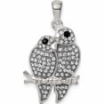 thumbnail image 1 of Sterling Silver Preciosa Crystal Parrot Couple Pendant (21.07 X 14.99) Made In Thailand -Jewelry By Sweet Pea, 1 of 7