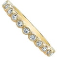 thumbnail image 1 of Sterling Silver Princess Crown CZ Ring Band (Yellow Gold Plated), 1 of 3