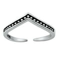 thumbnail image 1 of Sterling Silver Promise Chevron Bali Toe Ring Adjustable Midi Band 925 New Jewelry Female Unisex, 1 of 4