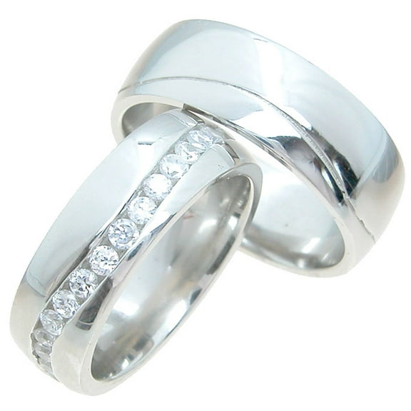 Sterling Silver Promise Rings for Couples and Wedding Bands