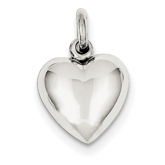Sterling Silver Puffed Heart Charm