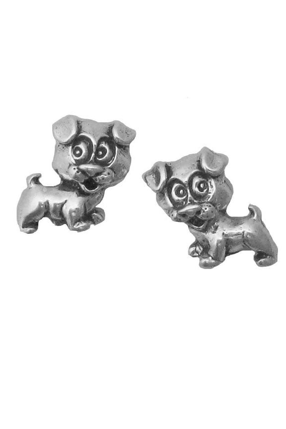 Sterling Silver Puppy Stud Earrings item #513