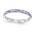 thumbnail image 1 of Sterling Silver Purple Enamel Ring, 1 of 5