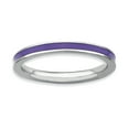 thumbnail image 1 of Sterling Silver Purple-Enameled 2.25mm Ring, 1 of 5