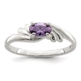 thumbnail image 1 of Sterling Silver Purple Oval CZ Ring, 1 of 6