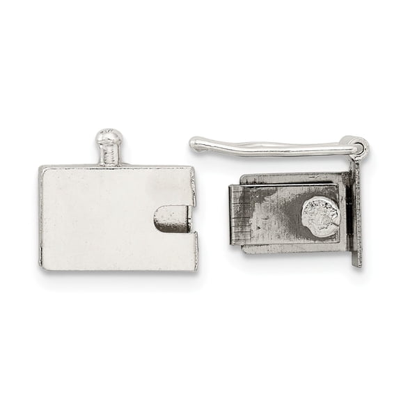 Sterling Silver Push Button Box Clasp (10.50Mm To 10.40Mm)