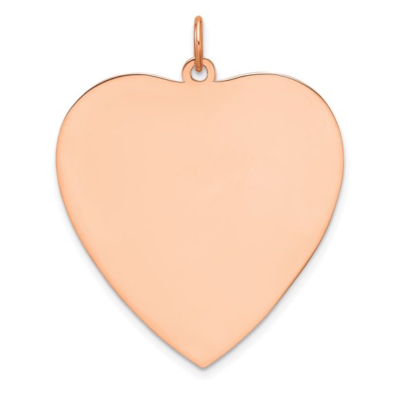 Sterling Silver RG Plated Eng. Heart Polish Front/Satin Back Disc Charm
