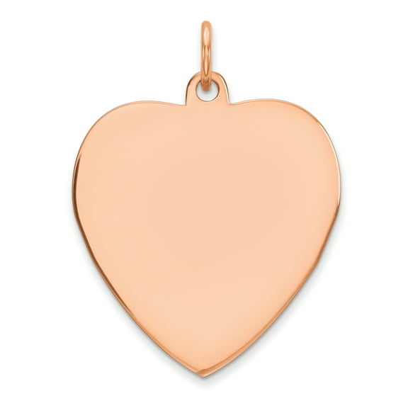Sterling Silver RG Plated Engraveable Heart Polished Front/Satin Back Disc QM393R/18