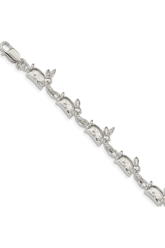 Sterling Silver Rabbits Bracelet