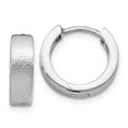 thumbnail image 1 of Sterling Silver Radiant Essence Textured Hoop Earrings - 3.5 Grams - Measures 13x14.25mm Wide, 1 of 2