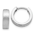 thumbnail image 1 of Sterling Silver Radiant Essence Textured Huggie Hoop Earrings, 1 of 4