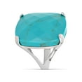 thumbnail image 1 of Sterling Silver Rectangle Faceted Turquoise Ring Size 9, 1 of 2