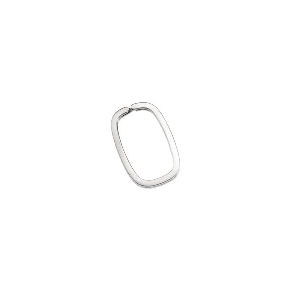 Sterling Silver Rectangle Key Chain Ring Finished Finding Accessory Component Fine Jewelry For Women Gifts For Her (33.85x21.1mm)