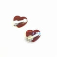 thumbnail image 1 of Sterling Silver Red Carnelian Heart with Arrow Stud Earring, 1 of 1