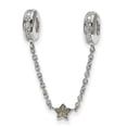 thumbnail image 1 of Sterling Silver Reflections 3 in. Security Chain CZ Accent Beads, 1 of 1