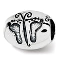 thumbnail image 1 of Sterling Silver Reflections Antiqued Baby Feet Butterfly Bead, 1 of 1