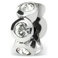 thumbnail image 1 of Sterling Silver Reflections April Crystal Bead Charm - Measures 10.91x4.55mm Wide, 1 of 2
