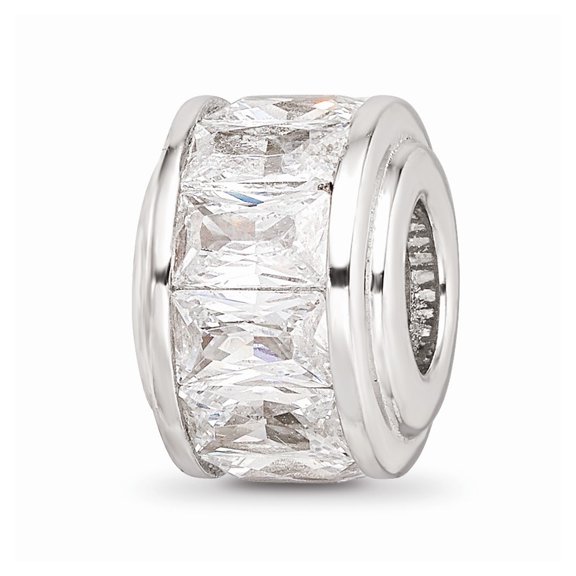 Reflection Beads Sterling Silver Reflections Clear CZ Bead