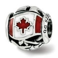 thumbnail image 1 of Sterling Silver Reflections Enameled Canada Theme Bead, 1 of 1