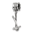 thumbnail image 1 of Sterling Silver Reflections Golf Clubs and Ball Dangle Bead Charm - Measures 25.45x9.09mm Wide, 1 of 2
