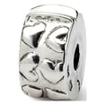 thumbnail image 1 of Sterling Silver Reflections Hinged Hearts Clip Bead Charm - Measures 11.82x5.45mm Wide, 1 of 2