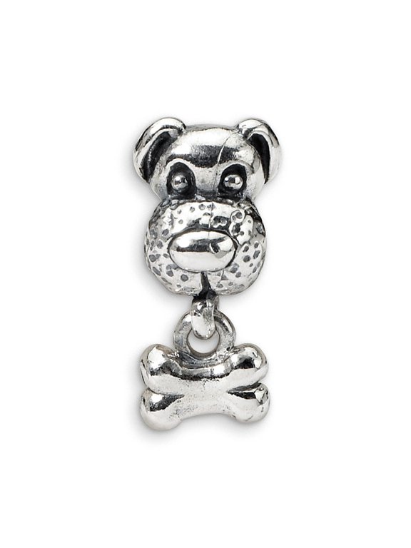 Sterling Silver Reflections Kids Dog Bone Bead Charm - Measures 13.64x5.45mm Wide