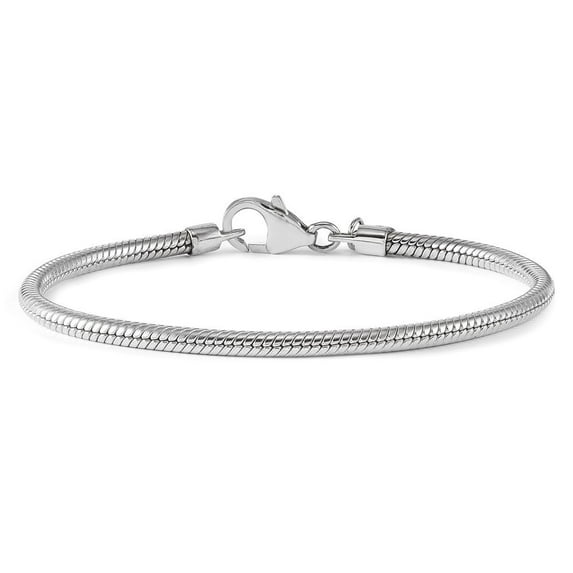 Sterling Silver Reflections Lobster Clasp Bead Necklace - 20 Inch - Measures 2mm Wide