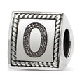 thumbnail image 1 of Sterling Silver Reflections Number 0 Triangle Block Bead Charm - Measures 8.18x8.18mm Wide, 1 of 2