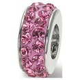 thumbnail image 1 of Sterling Silver Reflections Oct Double Row Crystal Bead Charm - Measures 9.09x4.55mm Wide, 1 of 2