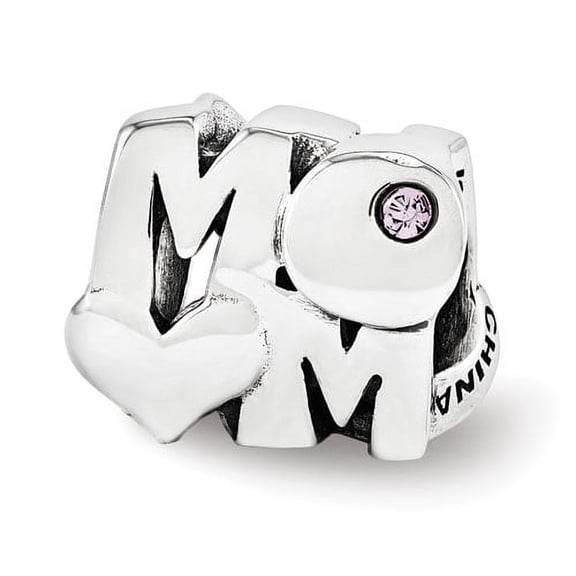 Reflection Beads Sterling Silver Reflections Pink Crystals MOM Bead