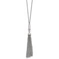 thumbnail image 1 of Sterling Silver Reflections Rhodium-plated Tassel 27.5in Necklace - 27.5" Chain, 1 of 6